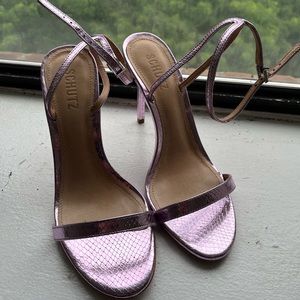 BRAND NEW Schutz Joenn Metallic Leather Stiletto